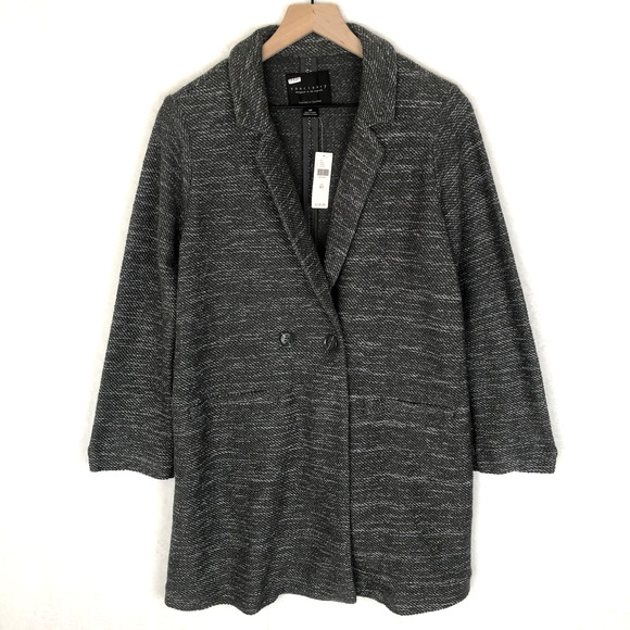 NWT SANCTUARY Anthropologie Carelton Jacket Women's MP Gray Coat Knit Cotton NEW - Picture 1 of 14